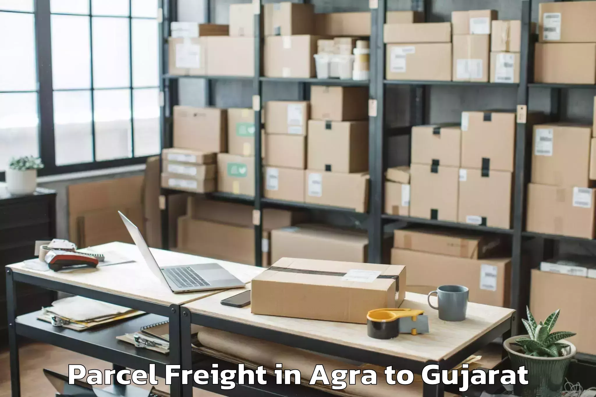 Reliable Agra to Saurashtra University Rajkot Parcel Freight